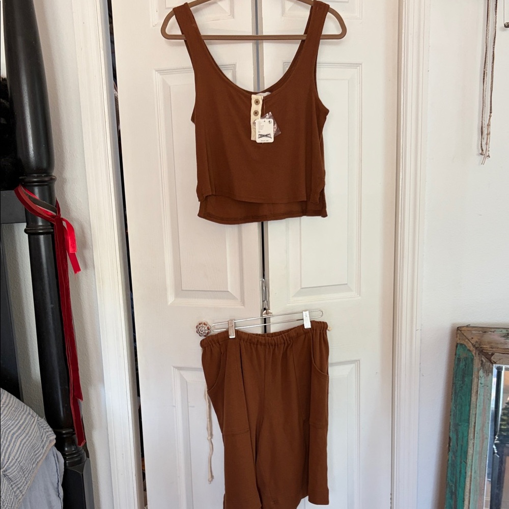 Free People Brown Athletic Shorts
